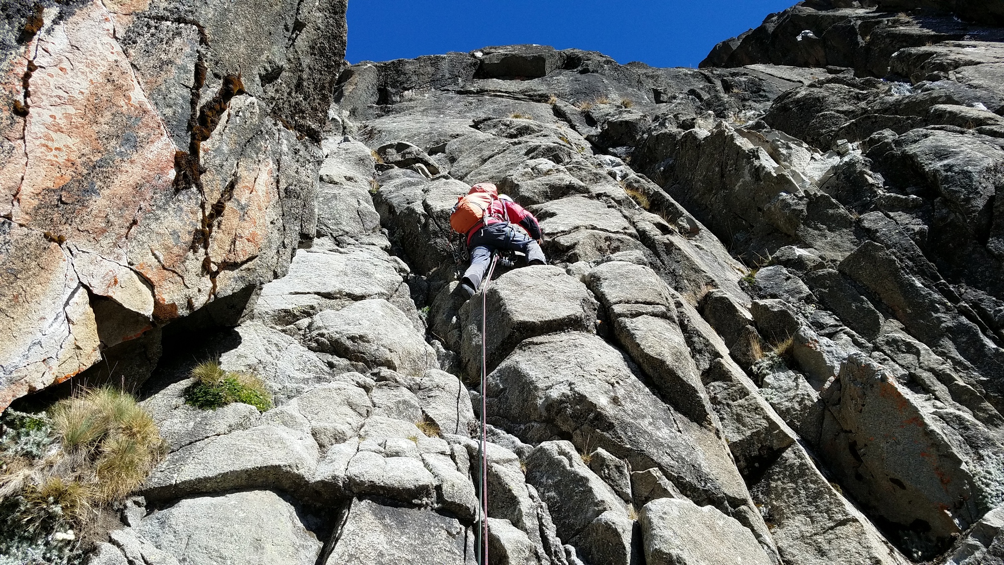 Elijah Kim Kimani climbing on Mount Kenya